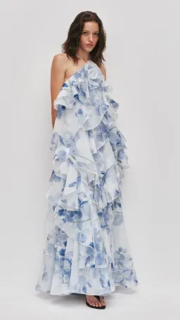 AJE Pandorea Layered Maxi Dress in Iris Size 10 for rent on The Volte - image 2