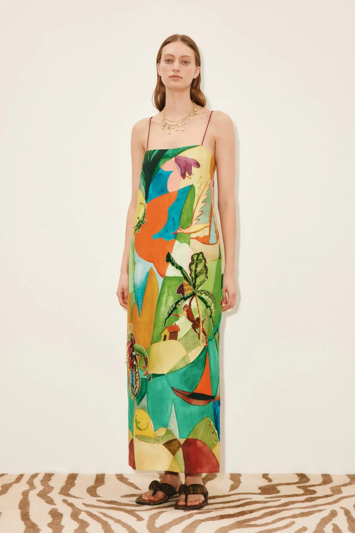 ALEMAIS MOKSHINI EMBELLISHED MIDI DRESS SIZE 10 - Image 1