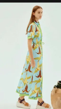 Alemais Alemais Rafaela Shirtdress Green Print size 12 for rent on The Volte - image 3