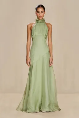 Sonya Moda Noelle Maxi Gown Moss Green Size AU 10 for rent on The Volte - image 2