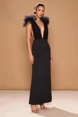 Sonya Moda Como Maxi Gown Black Size AU 10 for rent on The Volte - image 1