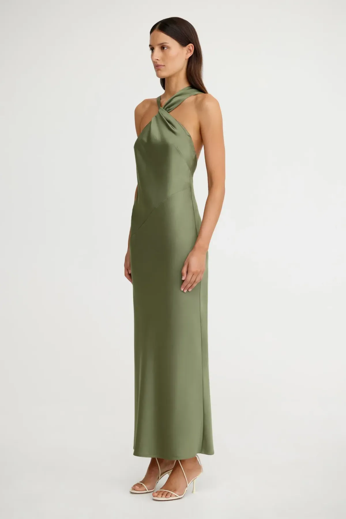 Significant Other Lucile Draped Maxi Dress Green Size 10 - Image 3
