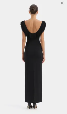 Sir Marcelline Fringe Gown Black Size 1 for rent on The Volte - image 2