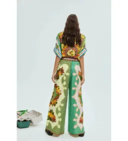 Alemais Lemonis Silk Shirt and Pants Set Multi Size AU 8 for rent on The Volte - image 3