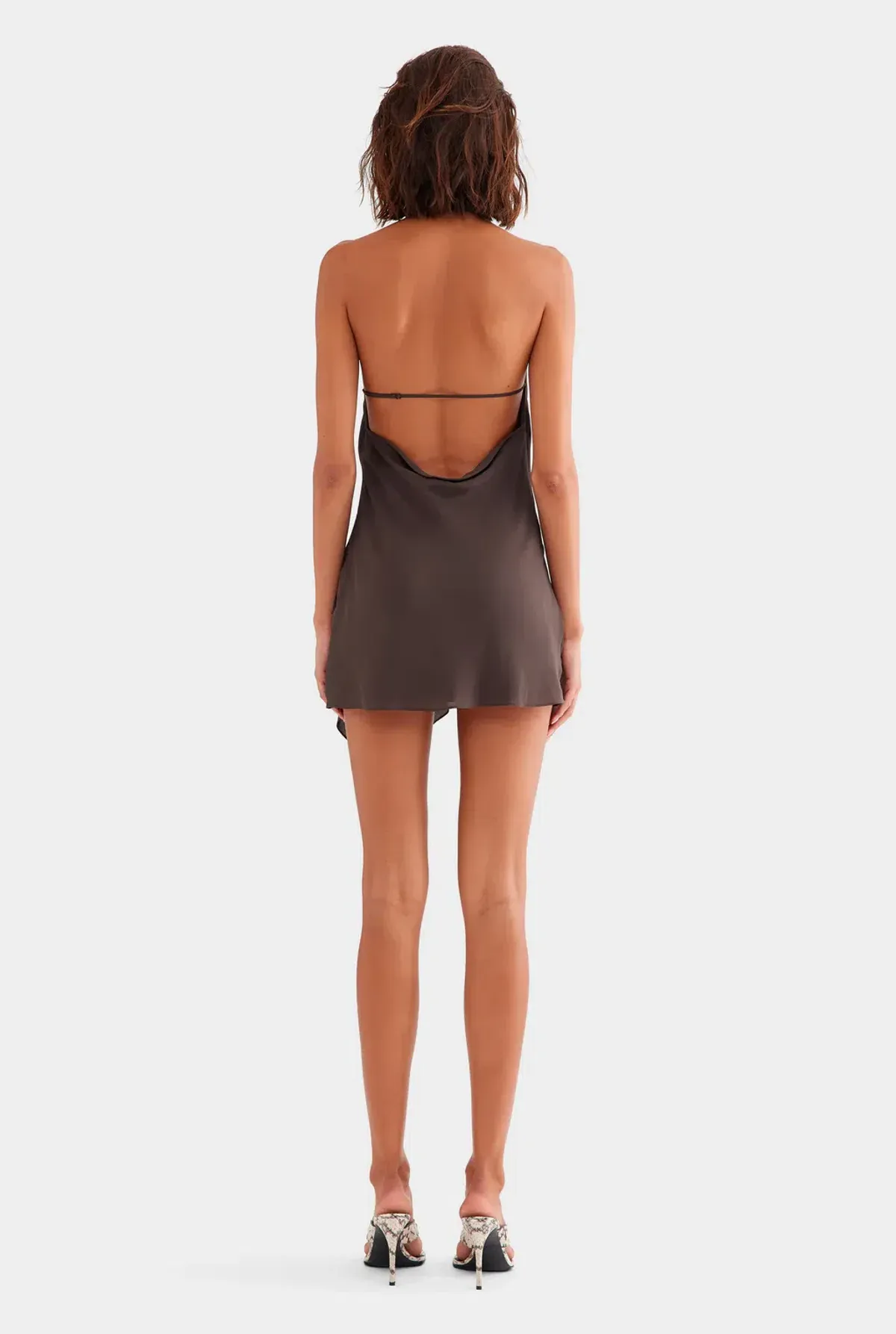 Venroy Draped Mini Halter Dress (S) - Image 3