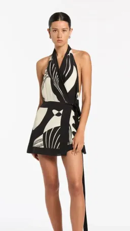 Realisme Wrap Halter mini dress, Size 1 - Sir the Label for rent on The Volte - image 1