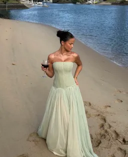 white fox magic Muse Maxi Dress size small in mint for rent on The Volte - image 2