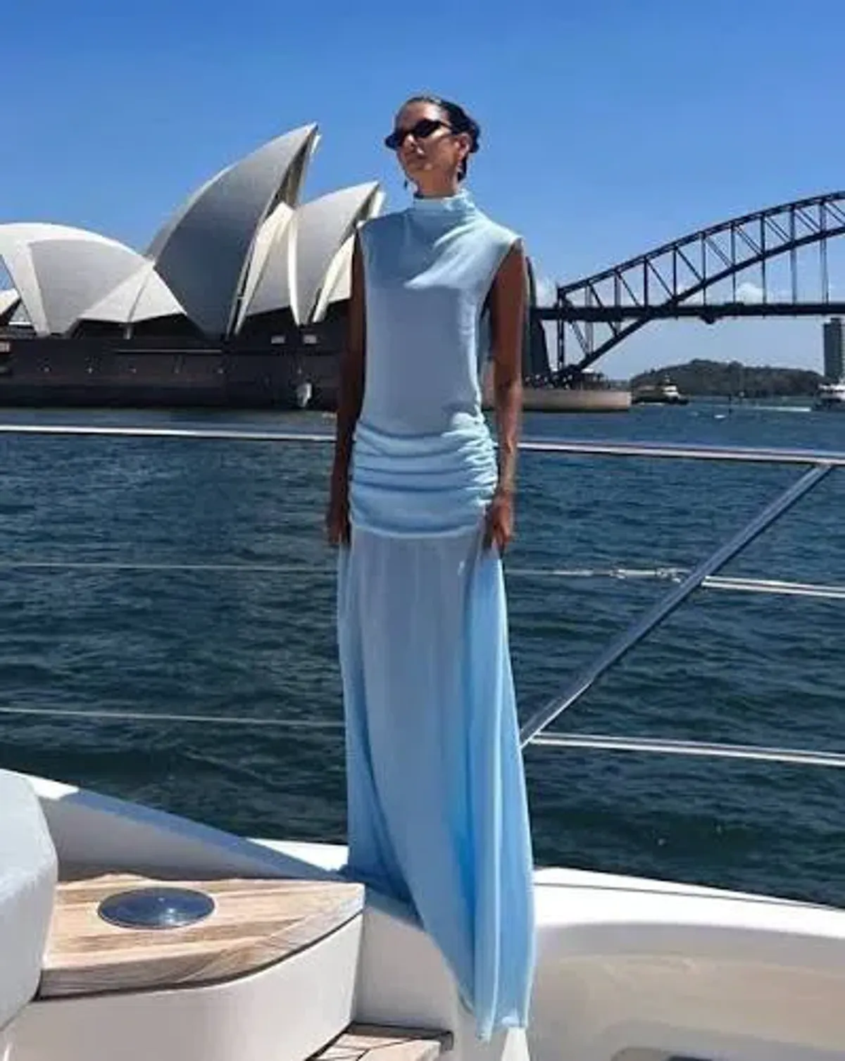 World of Re’Zort Blue Larissa Gown Size S / 8 - Image 3