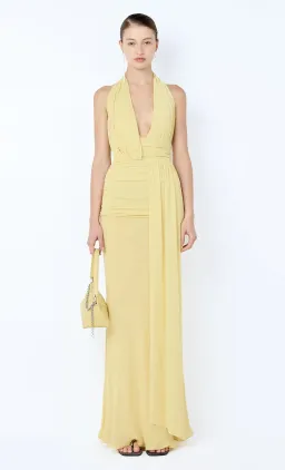 Bec and Bridge Cassis Drape Maxi Dress in Citron Yellow Size 6 for rent on The Volte - image 4