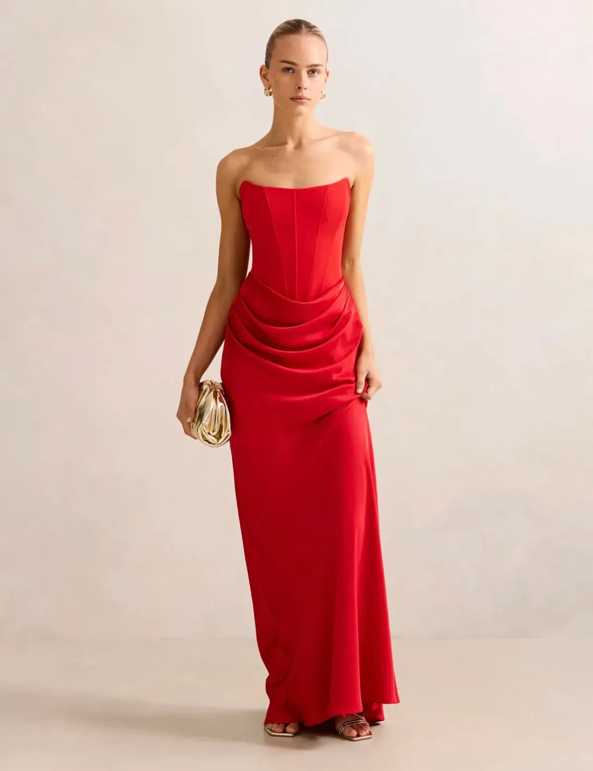 Forever New Isra Drape Maxi Dress - Image 1