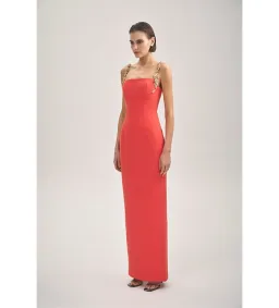 Rachel Gilbert Franca Gown in Coral Size 1/AU8 for rent on The Volte - image 2