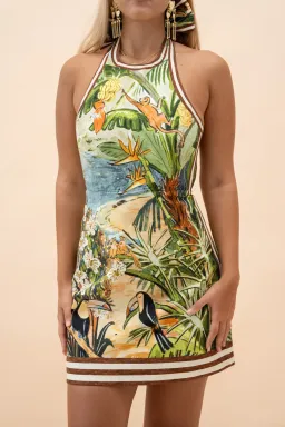 Alemais Toucan Tango Halter Mini Dress size 10 for rent on The Volte - image 2