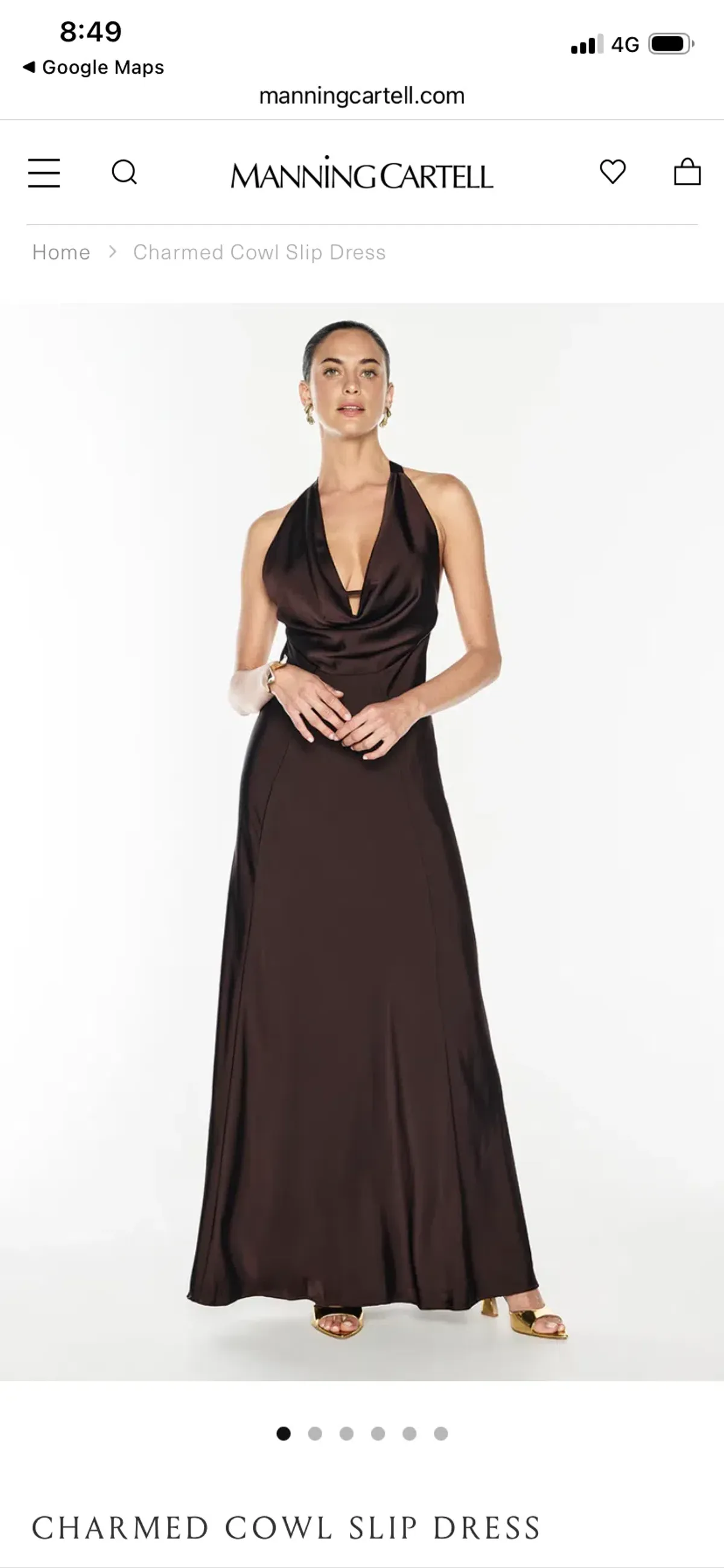 Charmed Cowl Slip Dress - Image 1