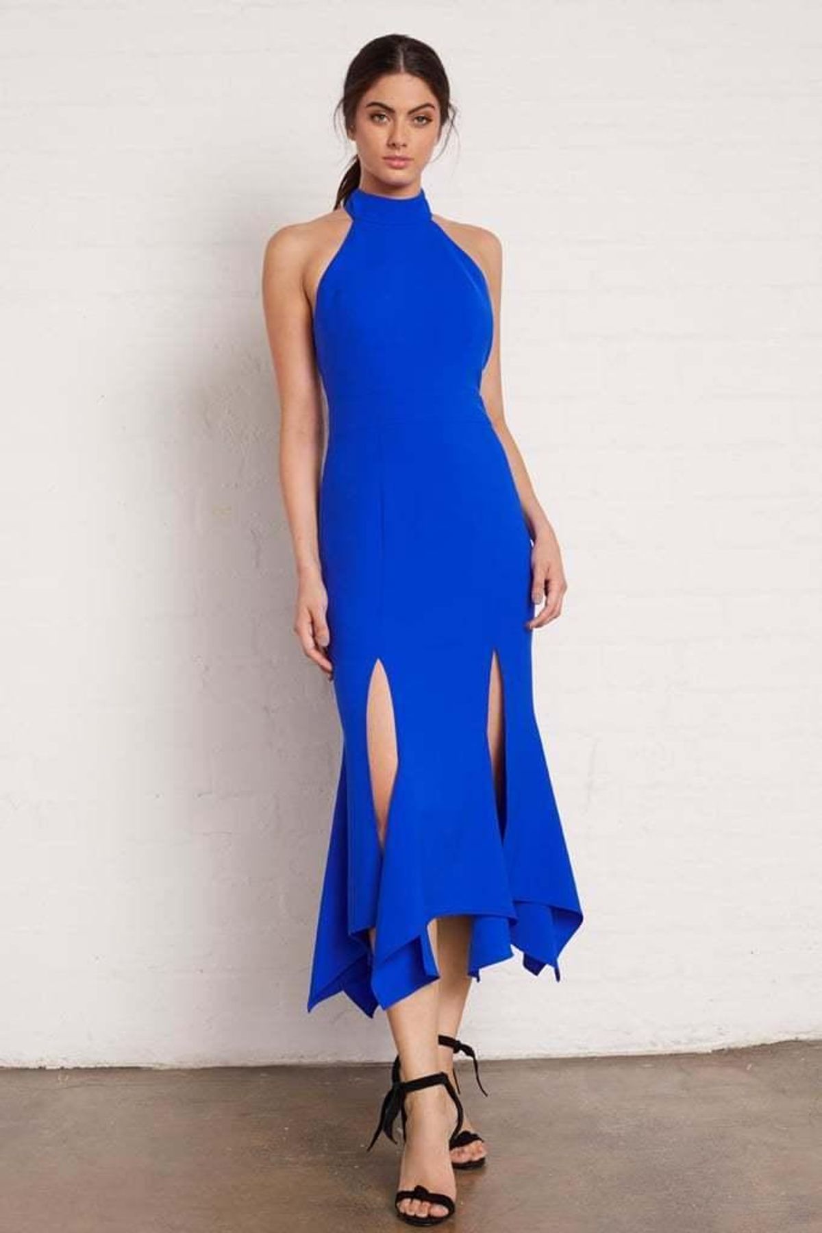 Sheike Highlight Midi Dress Blue Size 10 - Image 1