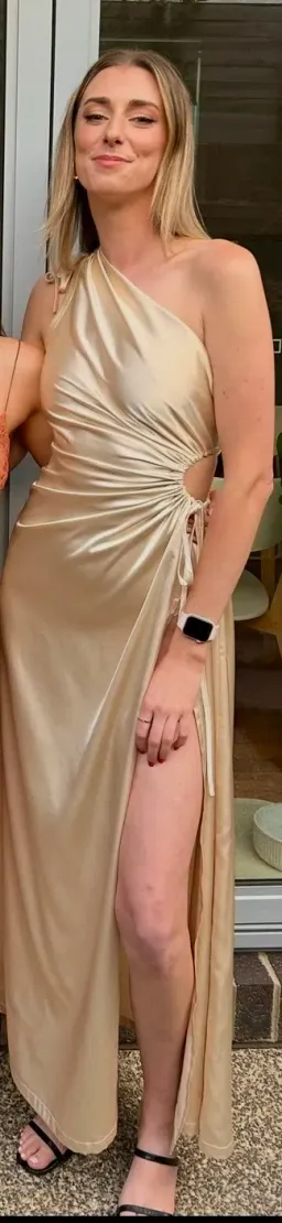 Sonya Moda cut out maxi dress in ocean pearl size 8 for rent on The Volte - image 2