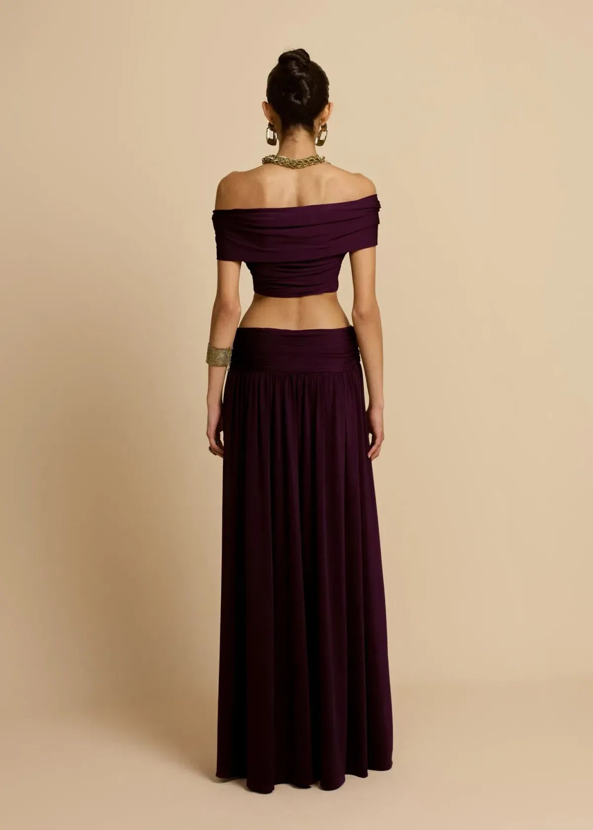 ARCINA ORI ALESSIA SKIRT PLUM & TOP SIZE 8 - Image 2