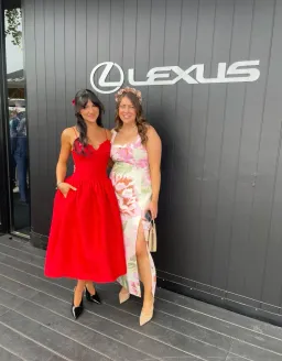 Self Portrait Red Tafetta midi dress size 6 for rent on The Volte - image 4