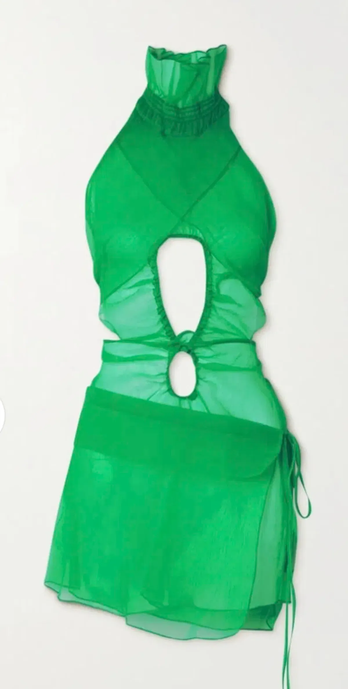 Supriya Lele open back halter mini dress green size 6 - Image 1