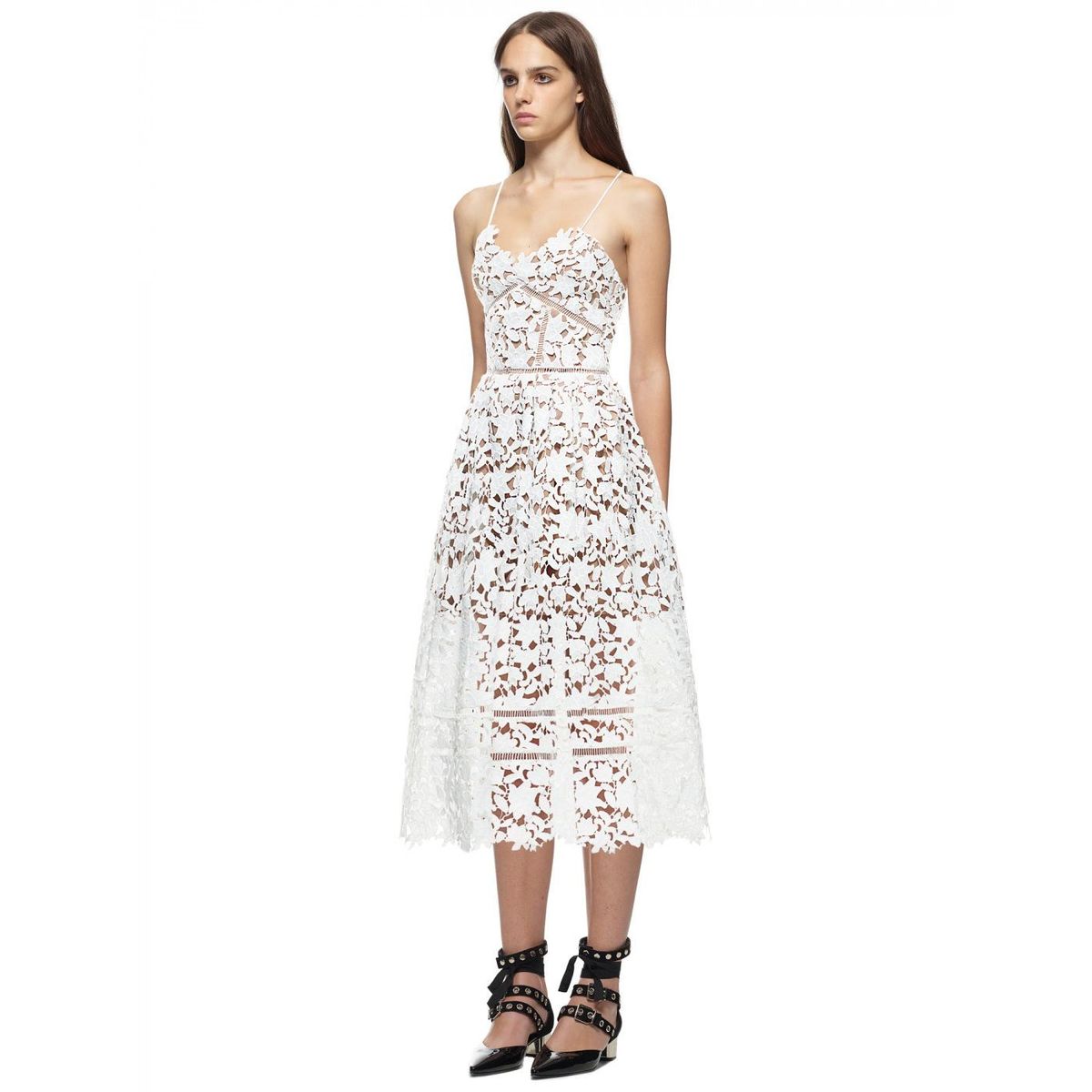 Self Portrait Azaelea Dress White Size 12 - Image 2