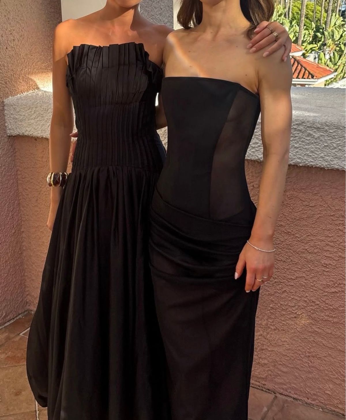 ALEX PERRY SHEER STRAPLESS CORSET MAXI DRESS IN BLACK SIZE AU 6 - Image 4