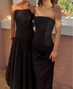 ALEX PERRY SHEER STRAPLESS CORSET MAXI DRESS IN BLACK SIZE AU 6 for rent on The Volte - image 4