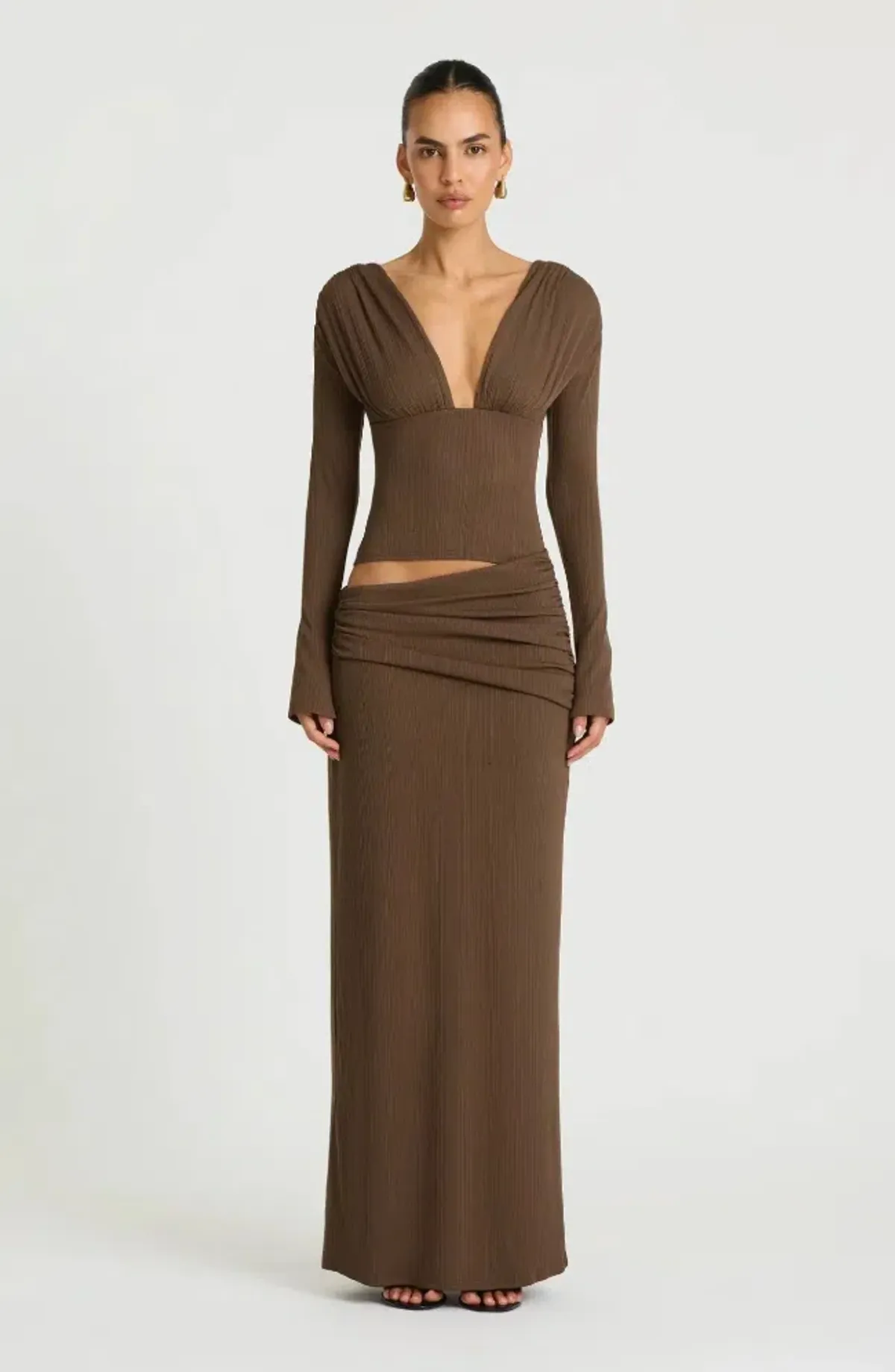 AGNES MAXI DRESS | CHOCOLATE - SIZE 8 - Image 1