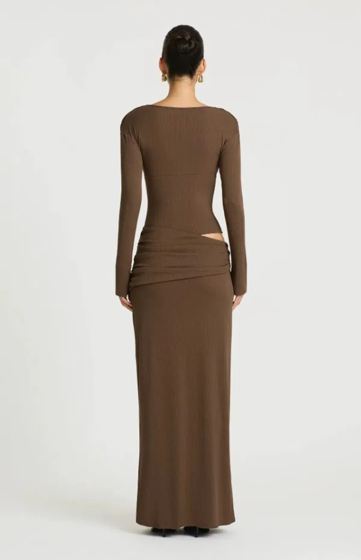 AGNES MAXI DRESS | CHOCOLATE - SIZE 10 - Image 3