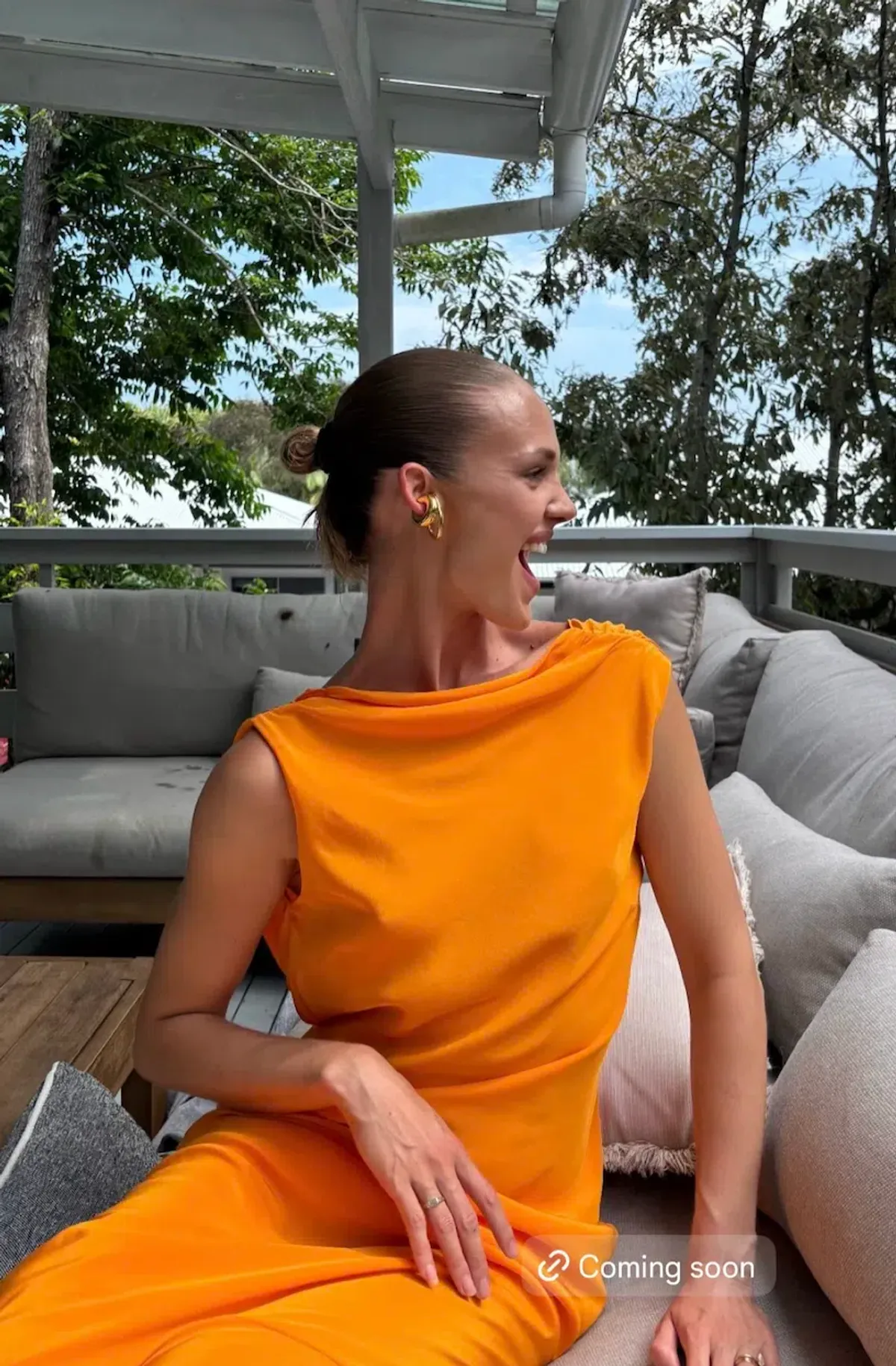 SIR The Label Isla Cowl Back Gown size S - Image 4