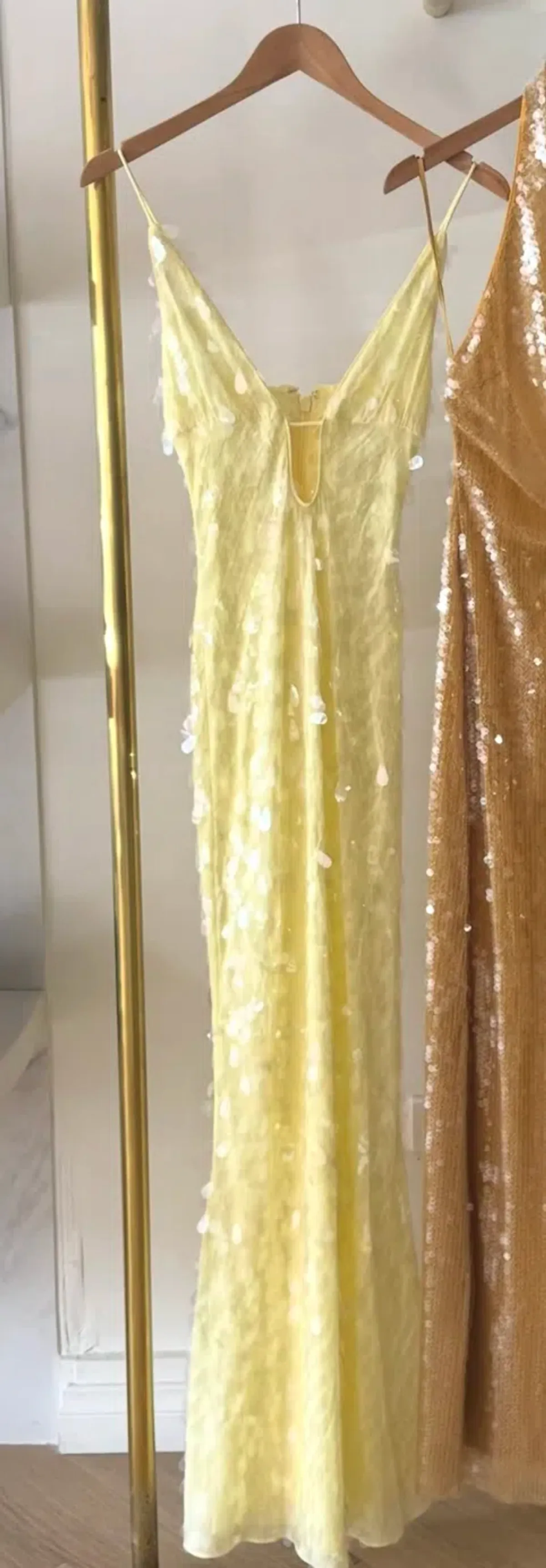 THE SAPPHIRE SEQUIN DRESS | LEMON - SIZE 10 - Image 4