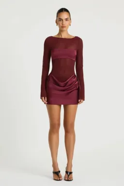 Benni Elvira Mini Dress Plum Size 8 for rent on The Volte - image 1