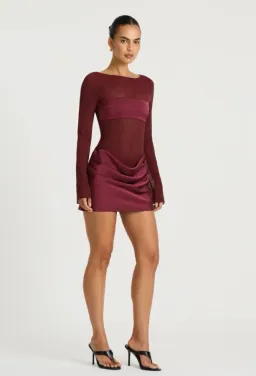 Benni Elvira Mini Dress Plum Size 8 for rent on The Volte - image 2