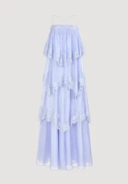 AJE Ophelia Lace Gown French Blue Size 8 for rent on The Volte - image 4