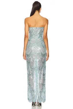 Bronx and Banco Giselle Maxi Dress in Powder Blue Size Size S for rent on The Volte - image 2
