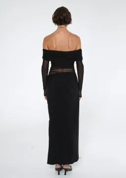 Benni - Yasmin Off Shoulder Maxi Dress - Black for rent on The Volte - image 3