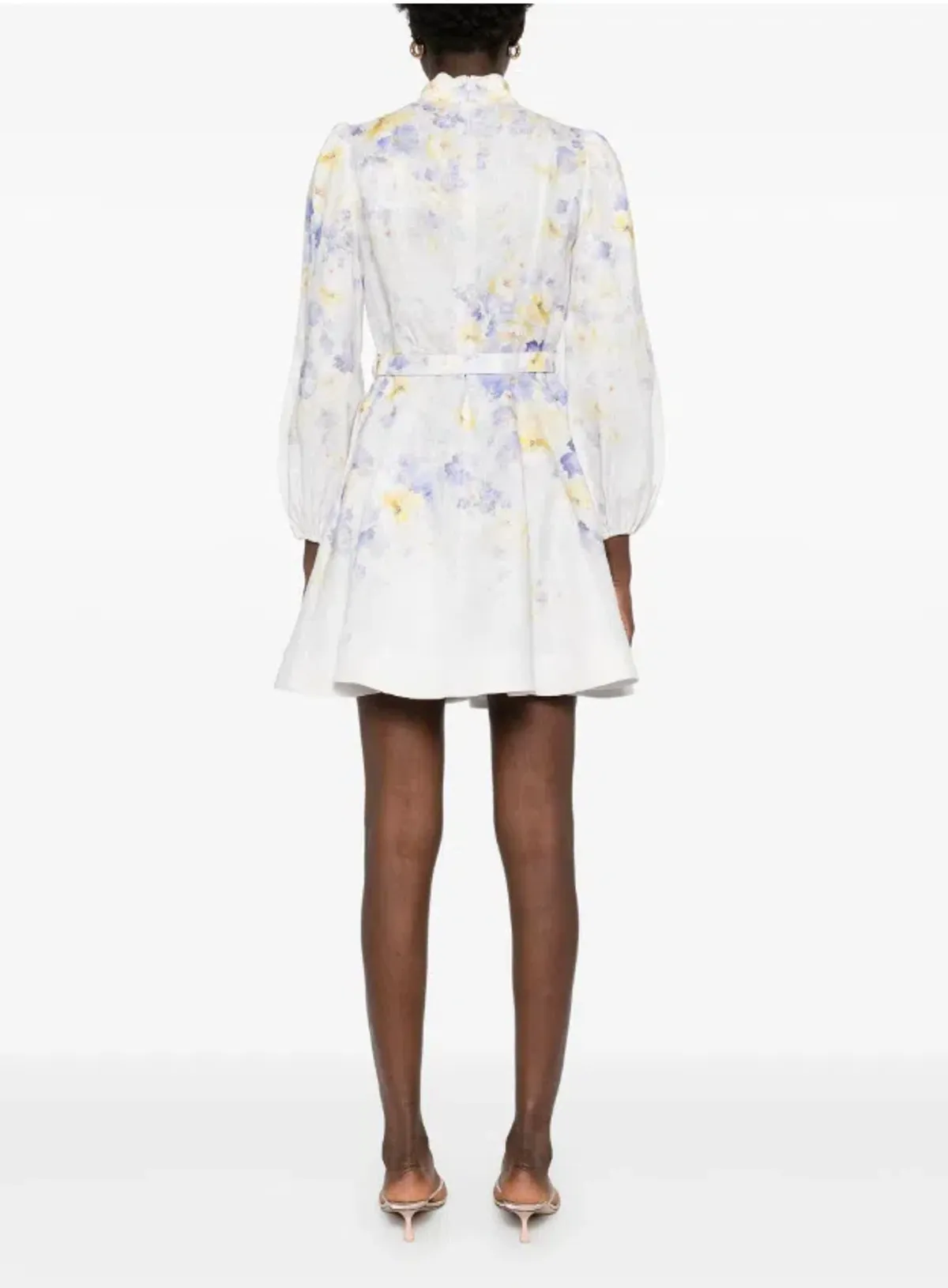 ZIMMERMANN CRUSH BUTTONED MINI DRESS SIZE 0 - Image 4