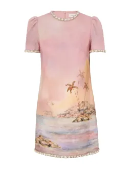 Zimmermann Dawning Embellished Mini Dress Lilac Seascape Size 1 for rent on The Volte - image 2