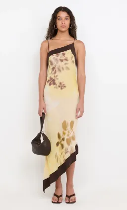 Bec and Bridge Blaise Asym Midi Dress in Palmera Flora Size 8 for rent on The Volte - image 1