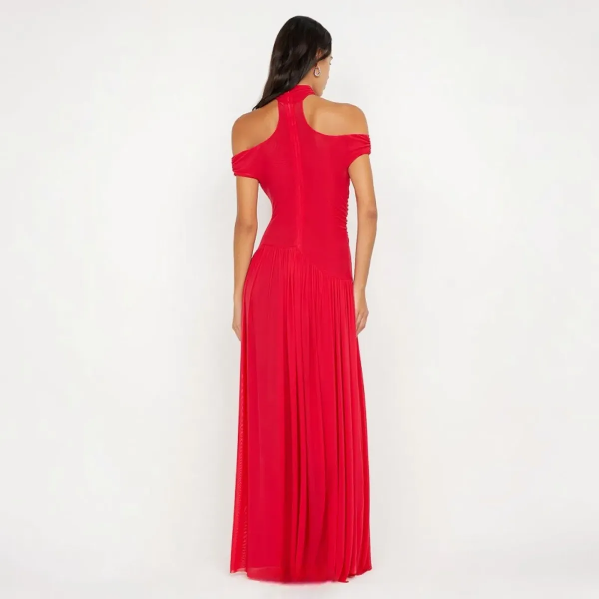 Bec & Bridge Deija Off Shoulder Red Maxi Dress Size 10 - Image 3