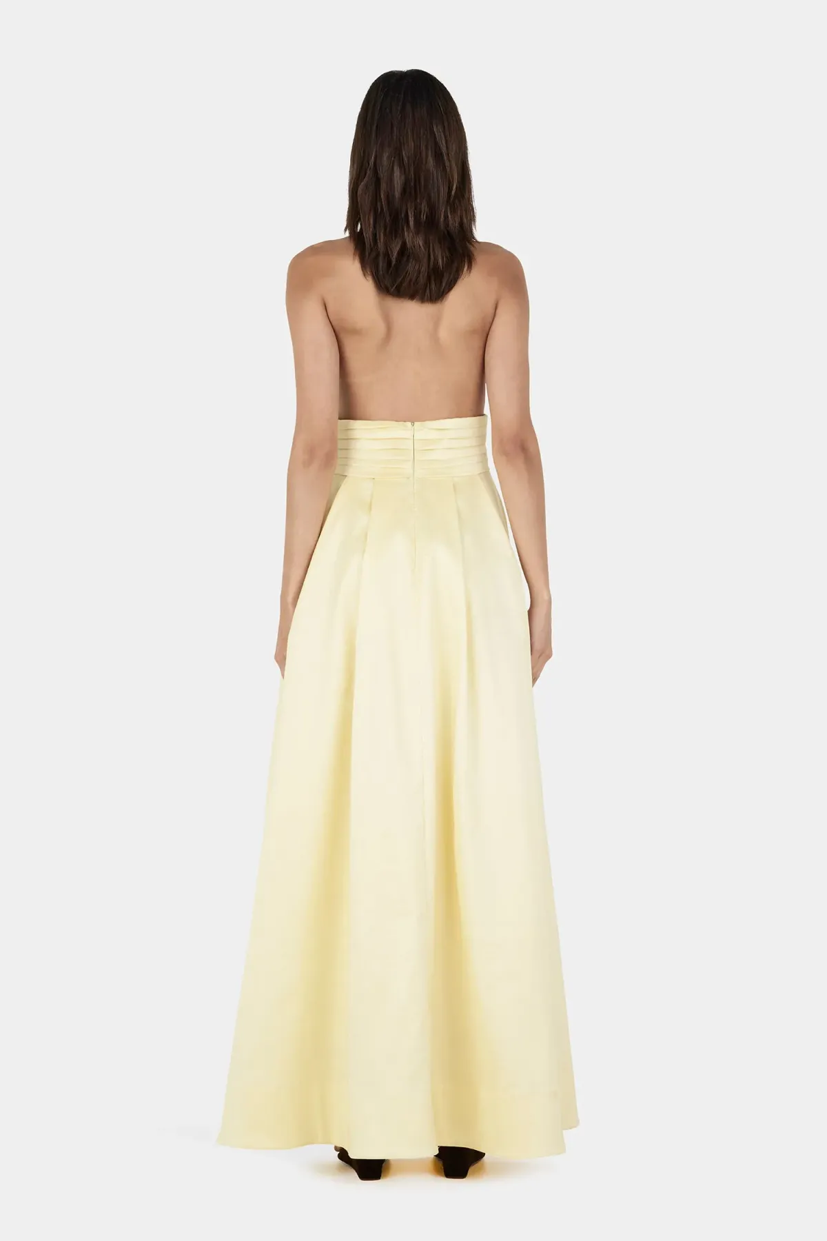 Hansen And Gretel Evalina Taffeta Gown Butter Beige Size 10 - Image 3