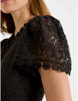Review Cosmos Lace Midi Dress Black Size 10 for rent on The Volte - image 2