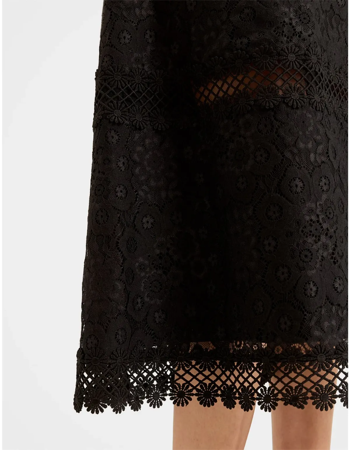 Review Cosmos Lace Midi Dress Black Size 10 - Image 3