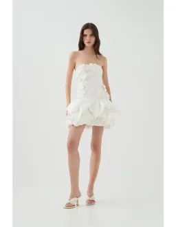 Aje Splendour Mini Dress Cream Size 16 for rent on The Volte - image 4