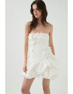 Aje Splendour Mini Dress Cream Size 16 for rent on The Volte - image 3