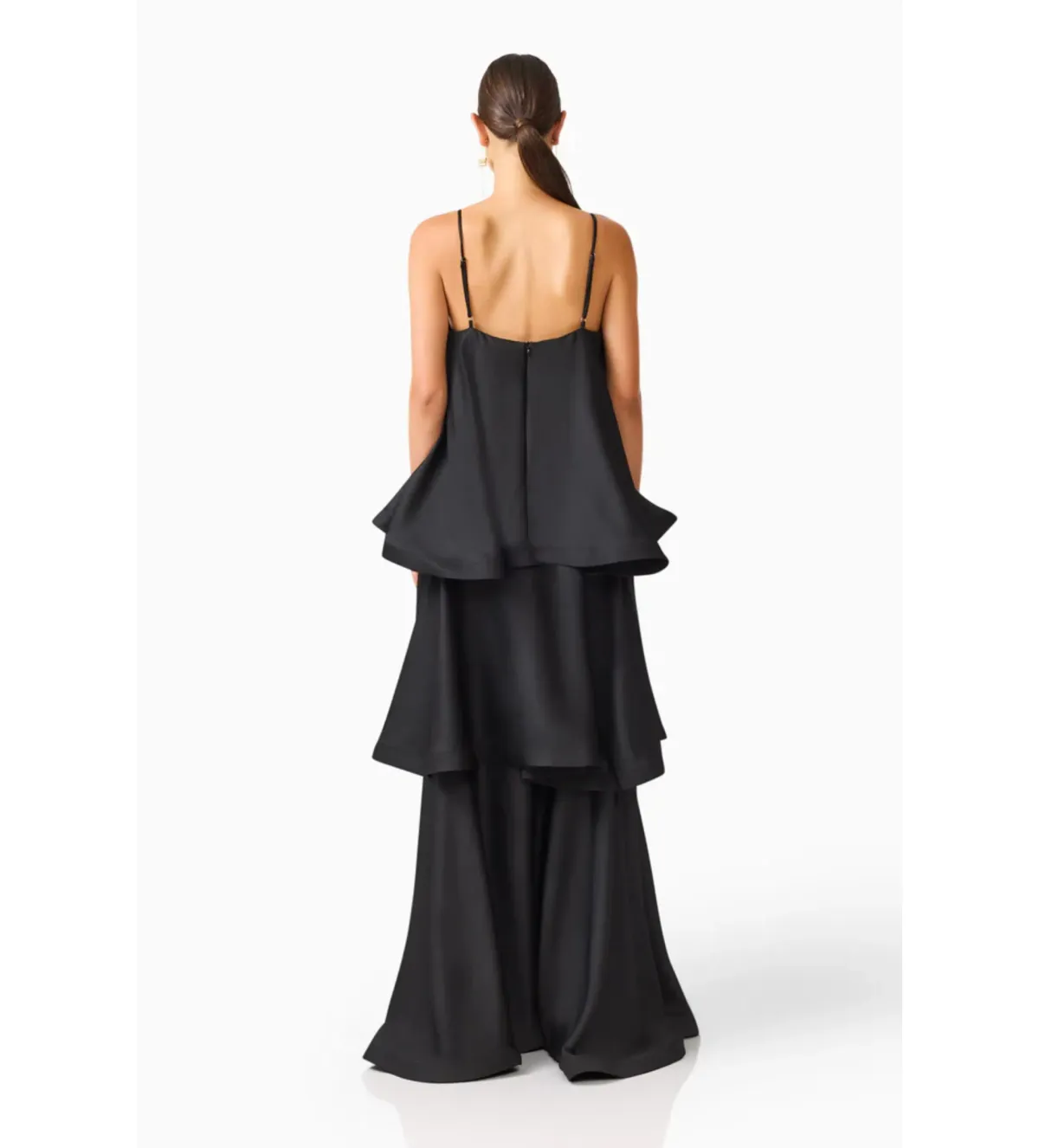 Elliatt Tilly Tiered Maxi Dress Black Size AU10 - Image 3