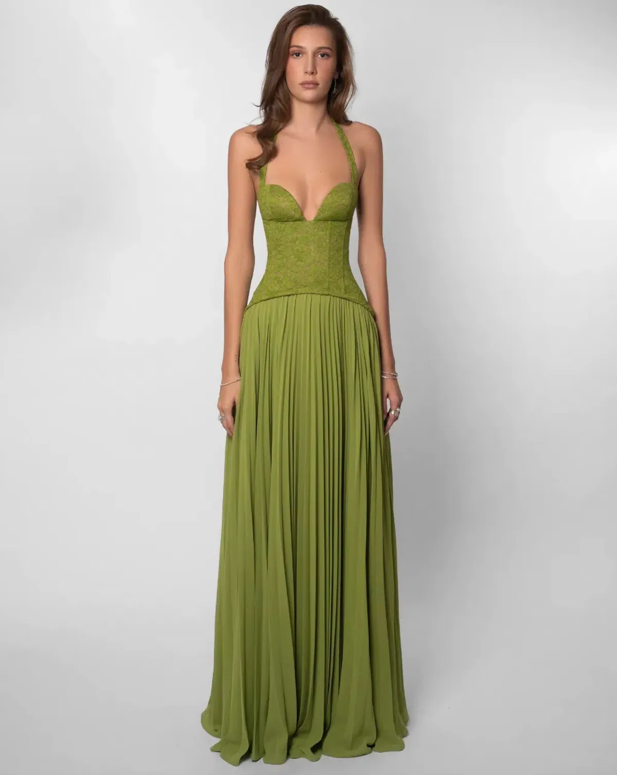 Fenity, Gaia Dress, green, size 8, maxi  - Image 1