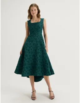 Review Azalea Midi Dress Green Size 12 for rent on The Volte - image 1