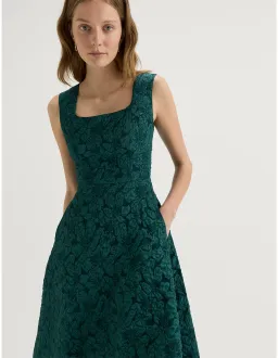 Review Azalea Midi Dress Green Size 12 for rent on The Volte - image 5