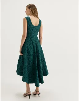 Review Azalea Midi Dress Green Size 12 for rent on The Volte - image 3