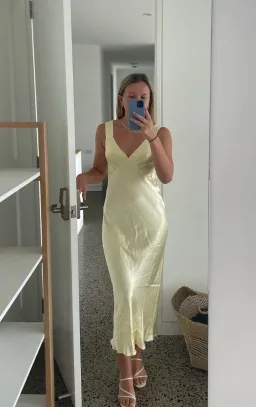 Shona Joy Yellow Maxi Dress size 8 for rent on The Volte - image 1