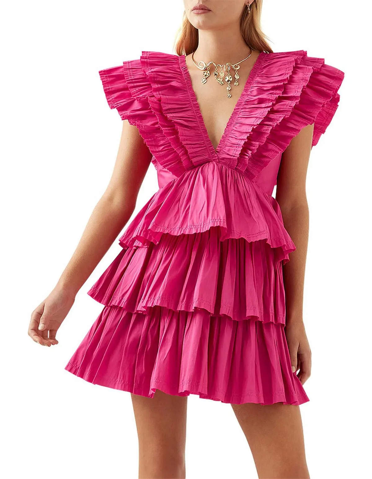 AJE Rhythmic Frilled Mini Dress  - Image 1